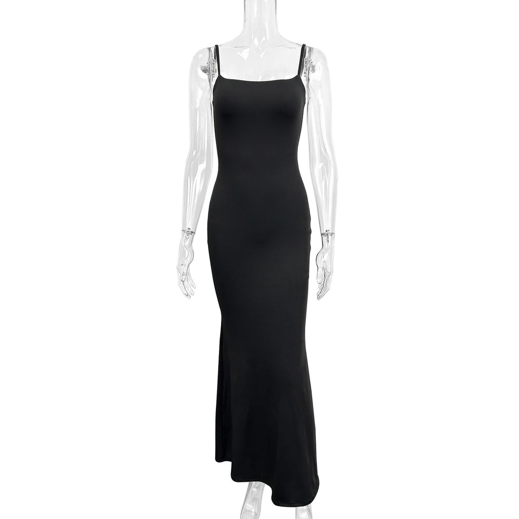 Summer Sling Fashion Sexy Backless High Waist Skinny Sheath Fishtail Dress